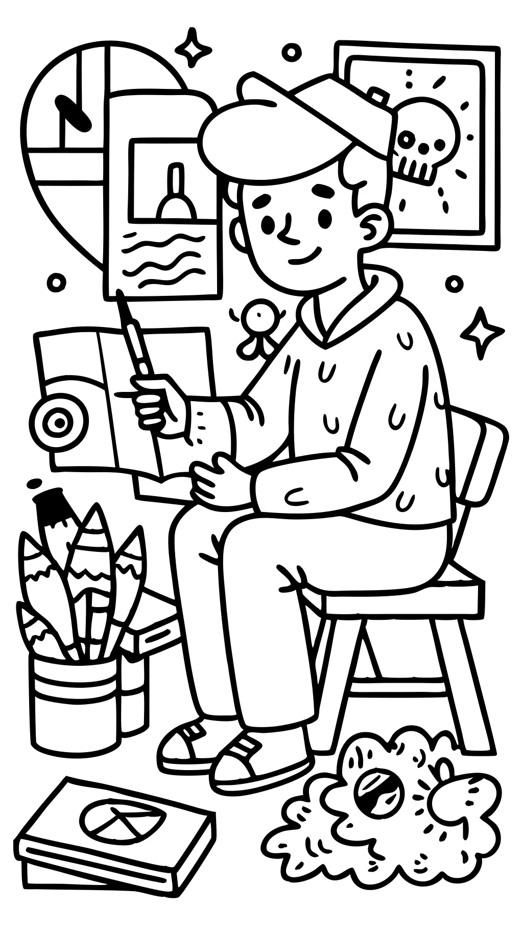 man coloring pages